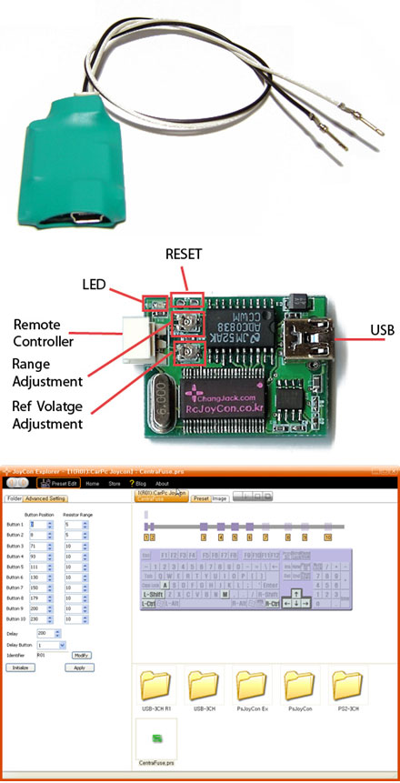 CarPC JoyCon (Adapter-Interface f. Lenkrad-Fernbedienungen)