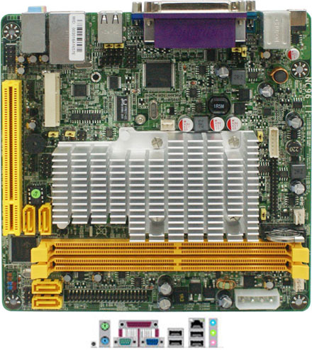 Jetway NC96FL-525-LF (mit integrierter Atom 2x 1.8Ghz CPU, LVDS, Onboard Netzteil) <b>[LFTERLOS]</b>